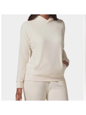 Tommy John Waffle Knit Hoodie in Pastel Parchment